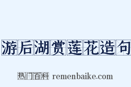游后湖赏莲花造句是什么意思的图片